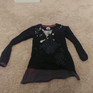Kids punk/Grungy black and silver top